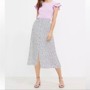 LOfT Midi Black and White skirt! Light weight. XS